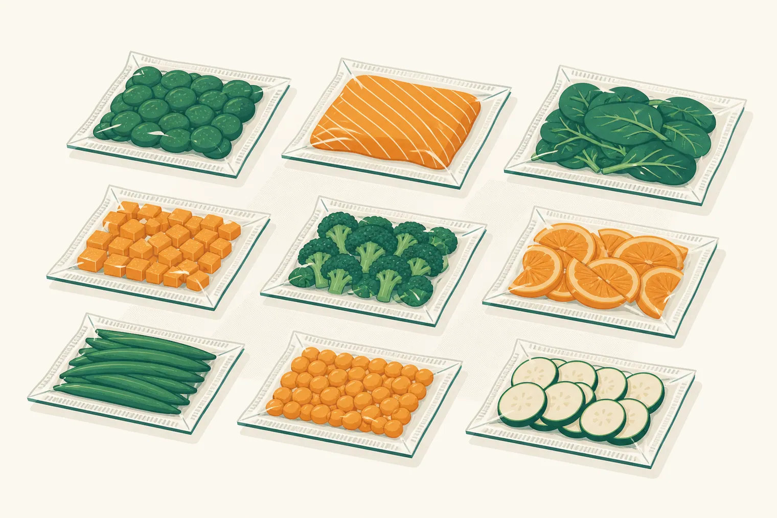 1회분 소분과 공기 빼기 개념도